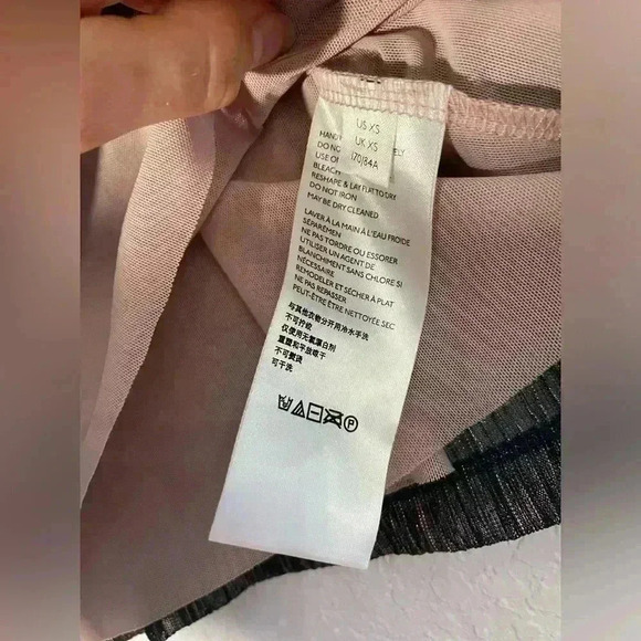 Anthropologie Serena Metallic Ombré Pink to Purple Metallic Shimmer Blouse, XS - Picture 7 of 9